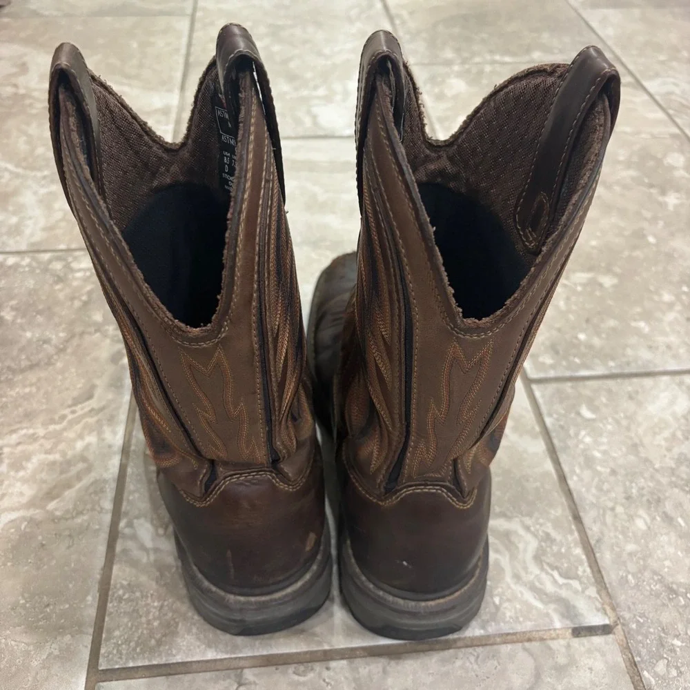 Red Wings 2204 Rio Flex Mens Brown Leather Square Safety Toe Work Boot Size 8.5D